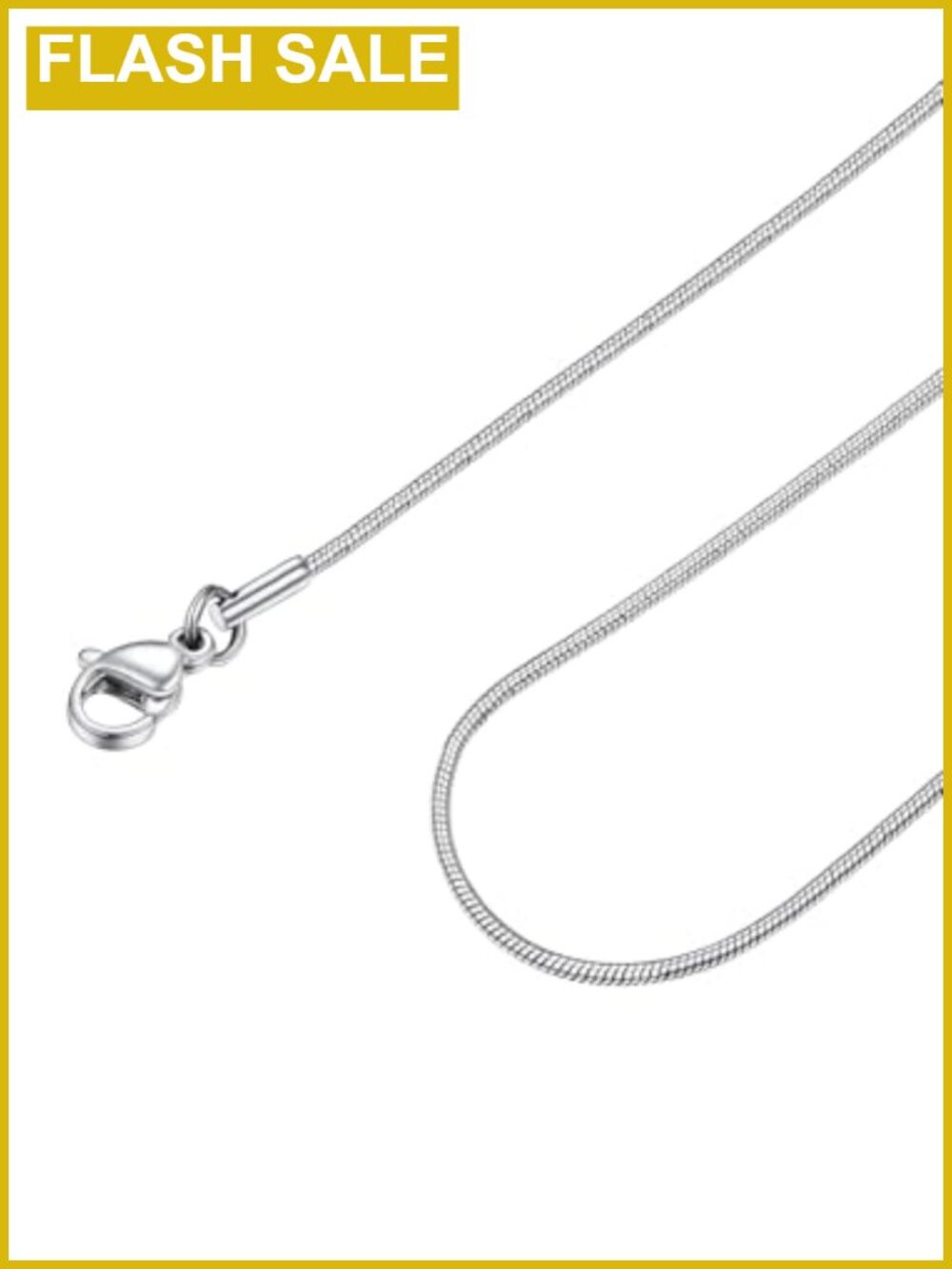 Snake Chain Necklace 14K Gold Plated Womens Chains